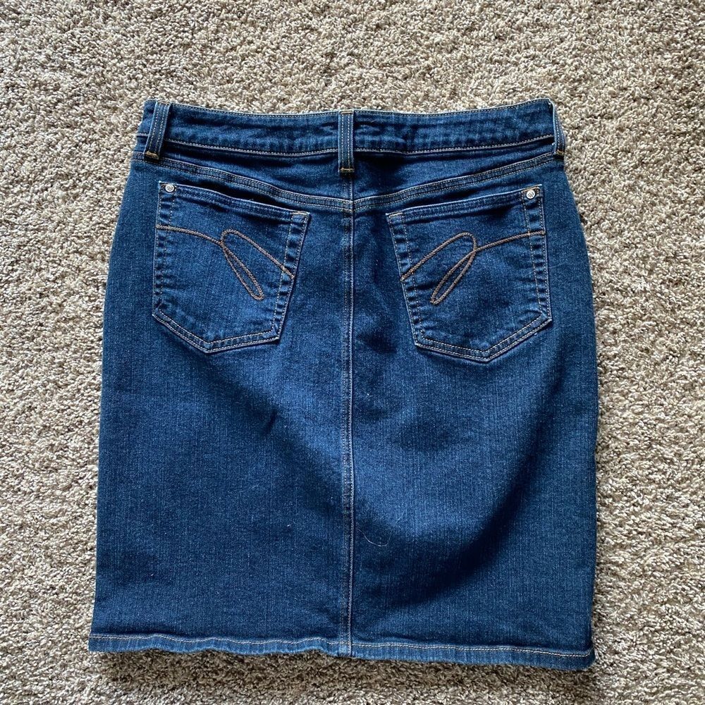 Blue Knee-Length Pencil Skirt for Work